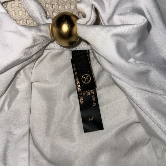 Vix Brenda White Halter One Piece Swimsuit - Picture 6 of 7